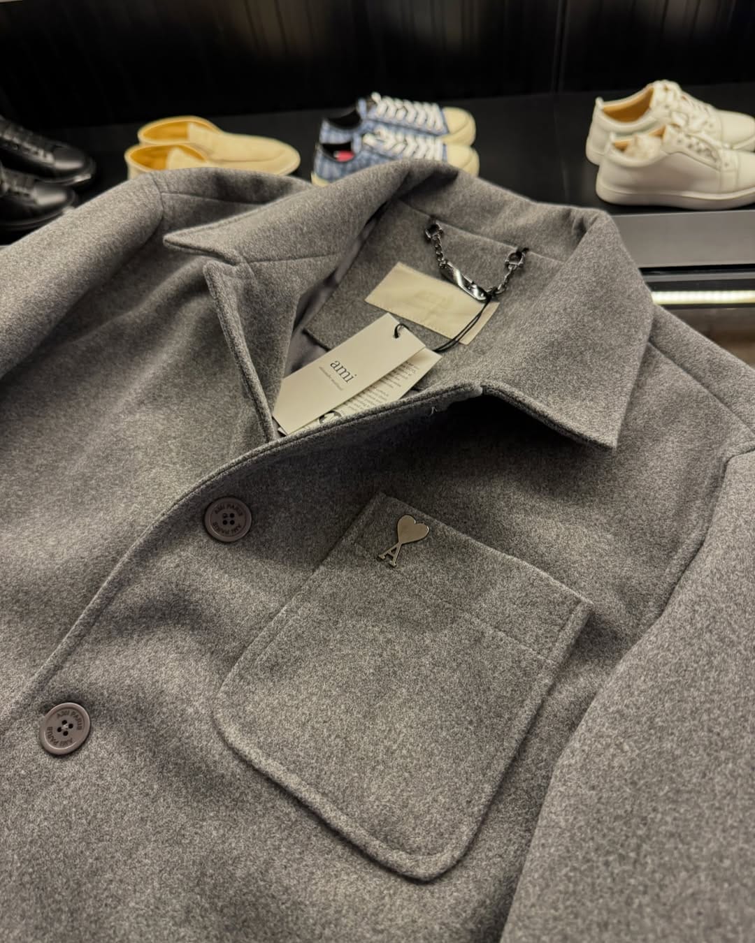 Ami Leather – Suede Jacket For Men With Authentic Packing